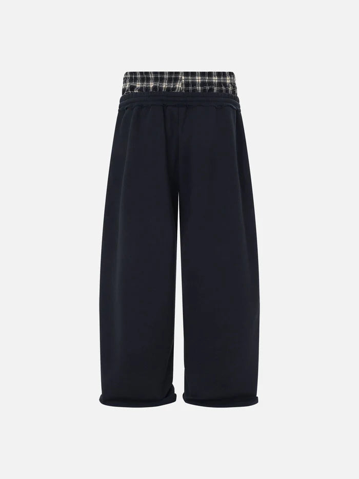 Plaid Double Waisted Sweatpants