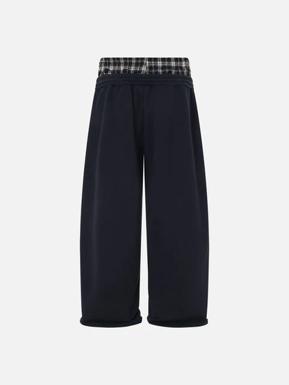 Plaid Double Waisted Sweatpants
