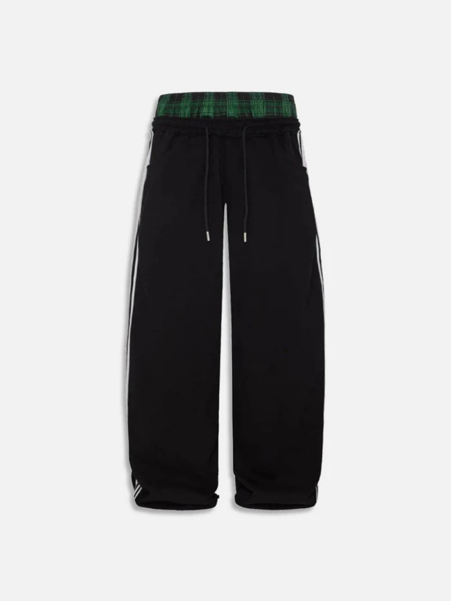 Plaid Double Waisted Sweatpants